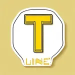 iron-on yellow letter T patch image